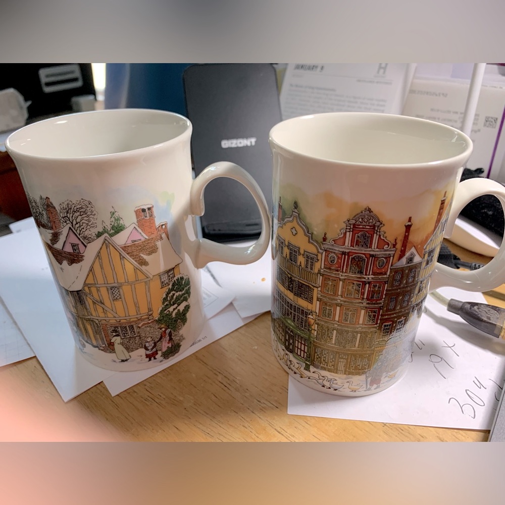 Pair of China Cups from Scotland Dunoon